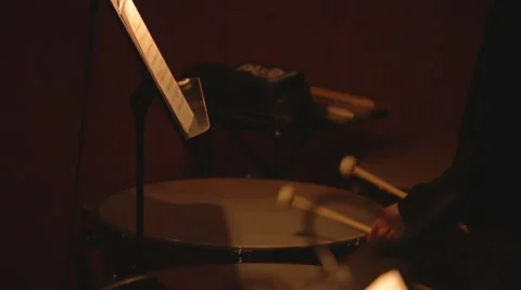 Drummer in Symphony Orchestra Stock Footage 52803175