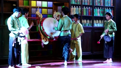 The drummer of Thailand.3 Stock Footage 41740689