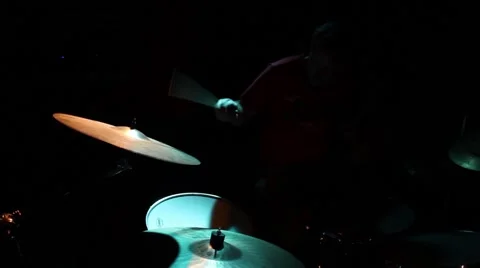 Drummer, tracking shot 1 Stock Footage 40749114