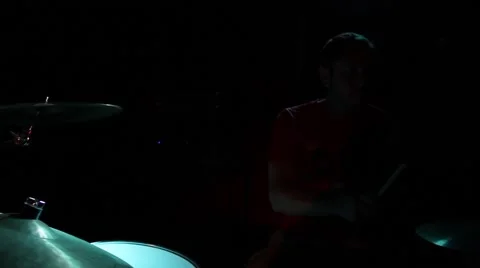 Drummer, tracking shot 2 Stock Footage 40749111