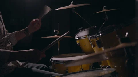 Drummer Twirling Sticks Stock Footage 156470038