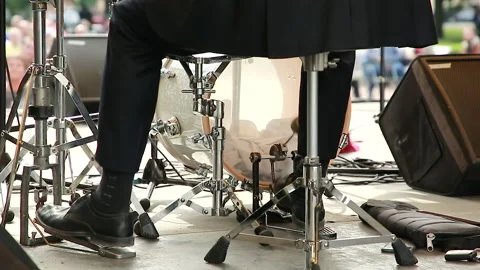 Drummer at work Stock Footage 138145724