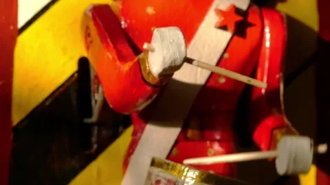 Drummer's hands with drumsticks drumming Stock Footage 306554491