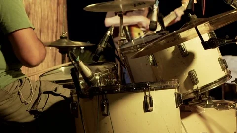 Drummer's Hands Jamming on Drums Video stock 82843806