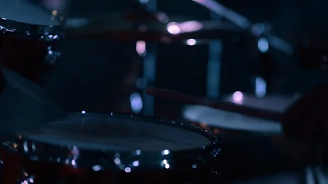 Drummer's Hands Playing Drums Closeup Stock Footage 86438603