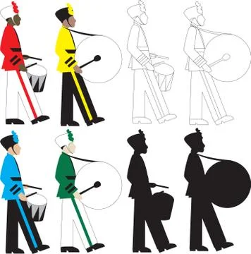 Drummers Stock Illustration
