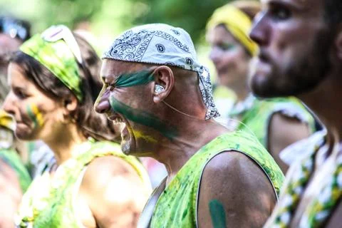 Drumming to a different beat Stock Photos
