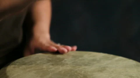 Drumming Djembe Stock Footage 715387