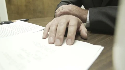 Drumming Fingers On The Table - Guy Drums Fingers On The Table Push In Stock Footage 72875803