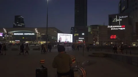 Drumming on Highstreet. Stock Footage 150187662
