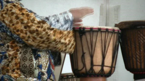 Drumming man dashiki Video stock 97494