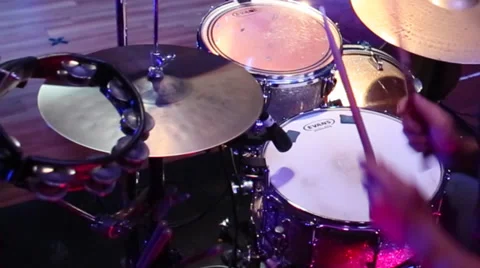 Drumming On Tambourine Stock Footage 33608307