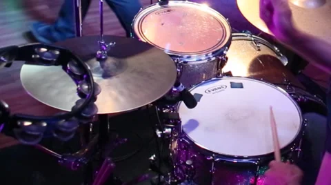 Drumming On Tambourine Stock Footage 33623286
