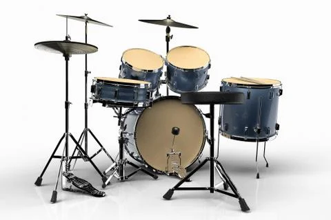 Drums against a white background Stock Illustration