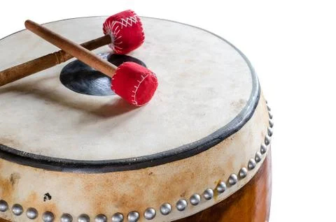 Drums and drumsticks Stock Photos