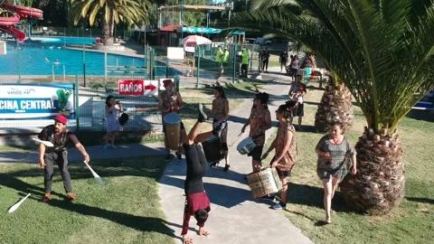 Drums and hanstand Stock Footage 156831031