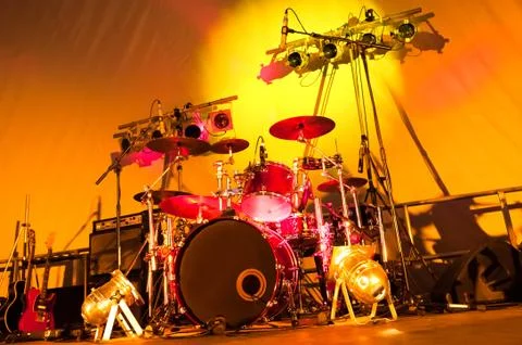 Drums and lights Stock Photos