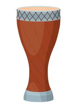 Drums and percussion vector flat illustrations isolated over white background イラスト素材