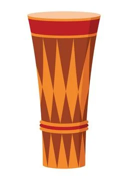Drums and percussion vector flat illustrations isolated over white background イラスト素材