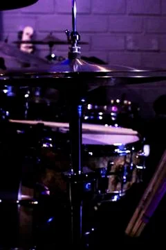 Drums in a bar from the side Stock Photos