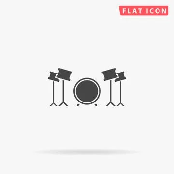 Drums flat vector icon イラスト素材