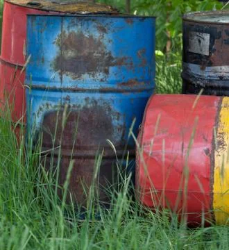 Drums in the grass Stock Photos