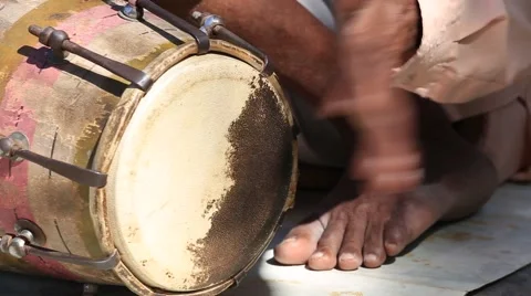Drums hands, movement, rhythm.  India. Stock Footage 45705982