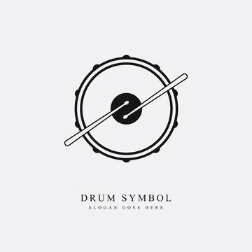 Drums icon logo Stock Illustration