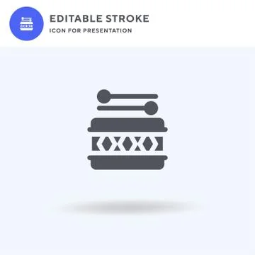 Drums icon vector, filled flat sign, solid pictogram isolated on white, logo イラスト素材