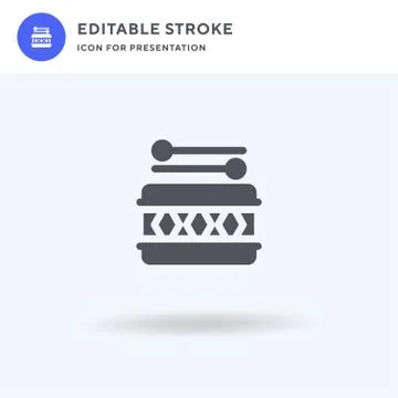 Drums icon vector, filled flat sign, solid pictogram isolated on white, logo イラスト素材