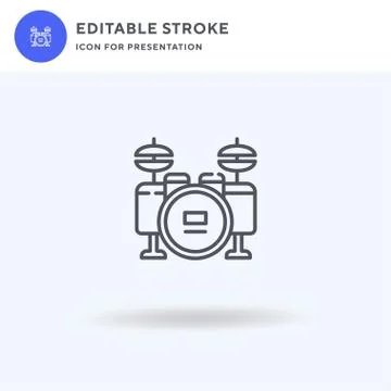 Drums icon vector, filled flat sign, solid pictogram isolated on white, logo イラスト素材