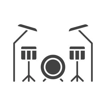 Drums icon vector image. Stock Illustration