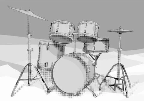 Drums kit Stock Illustration