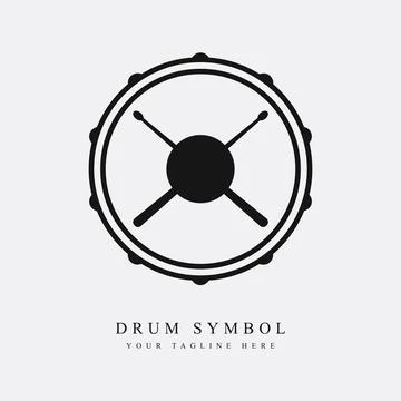 Drums logo vector Stock Illustration