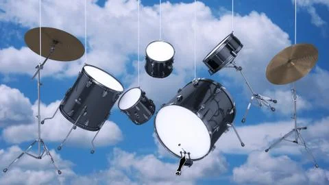 Drums musical tool Stock Illustration