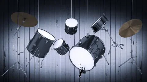 Drums musical tool Stock Illustration
