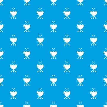 Drums pattern seamless blue Illustrazione stock