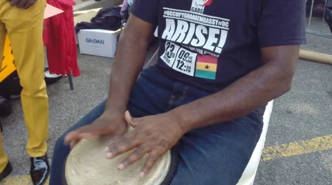 Drums played as Africans protest against government corruption Stock Footage 40403884