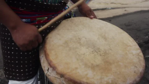 Drums played by a Shaman Stock Footage 270225949