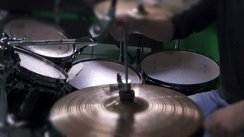 Drums Playing, Hi Hat Close Up Видео 81827549