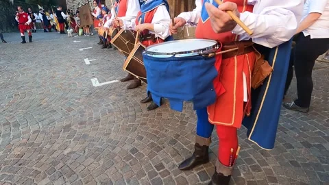 Drums at the Primaluna Palio Vídeo Stock 245089091