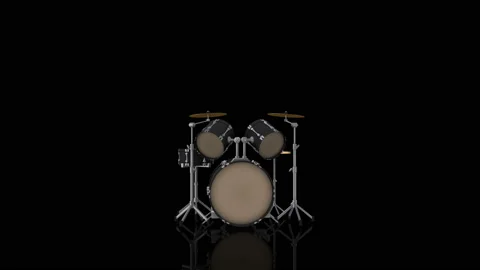 Drums turns on itself animation Video stock 238924843