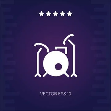 Drums vector icon Stock Illustration