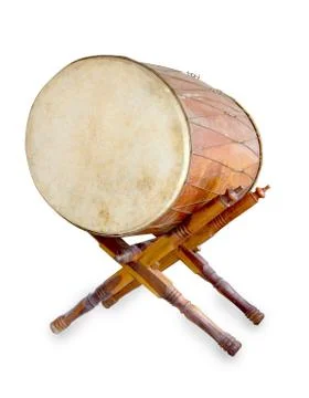 Drums on a white background. Stock Photos