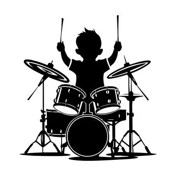The drumset Stock Illustration