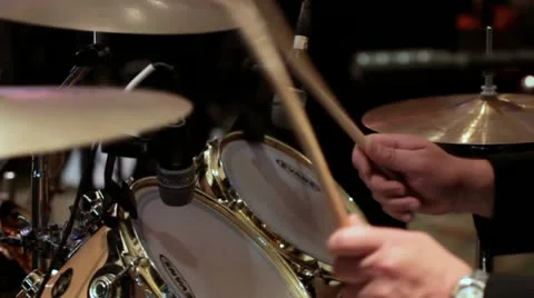 Drumset Preformance Sequence Stock-Footage 12593047
