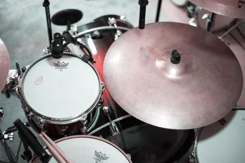 Drumsetup Top View Stock Photos