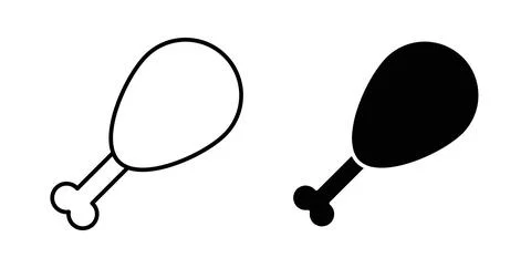 Drumstick bite icon Illustration designs pack for Web Stock Illustration