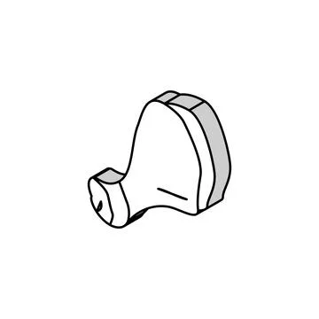 Drumstick chicken isometric icon vector illustration Stock Illustration