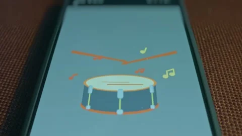 Drumsticks beat the drum creating music, presentation Stock Footage 309686329